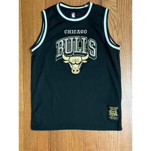 Chicago Bulls NBA Black Gold Sleeveless Jersey Tank Top Youth Size 14-16